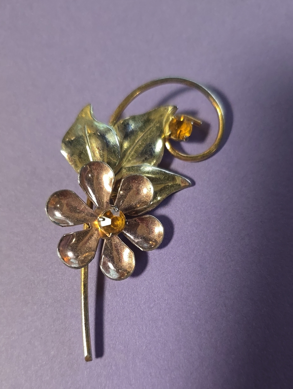 925 Gold Wash 1950s Brooch/pin
